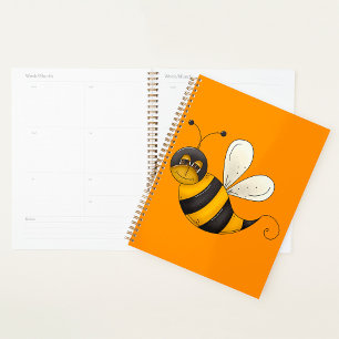 Smiling Bee Fun Bumblebee Character Planner