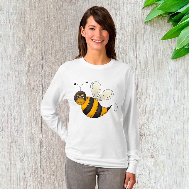 Smiling Bee Fun Bumblebee Character T-Shirt (Creator Uploaded)