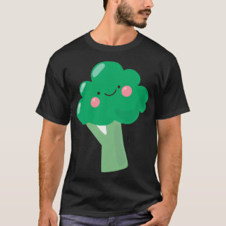 Smiling Broccoli Sticker T-Shirt