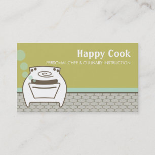 smiling bubble oven cooking baking business car... card