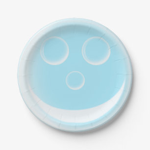 Smiling bubble paper plate