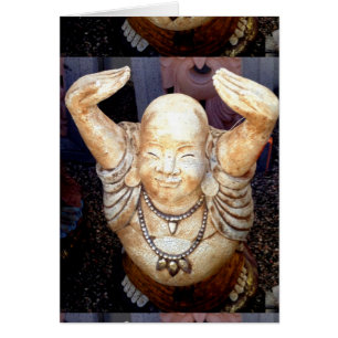 smiling buddha card