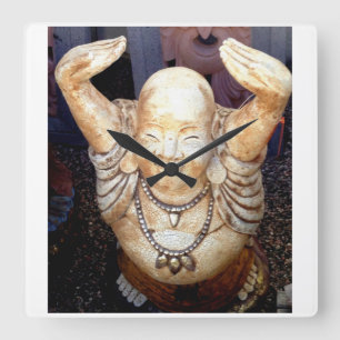 smiling buddha clock