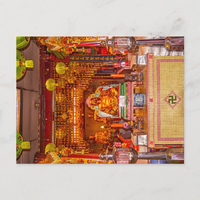 Smiling buddha in Chinese Temple, Bangkok Postcard (Front)