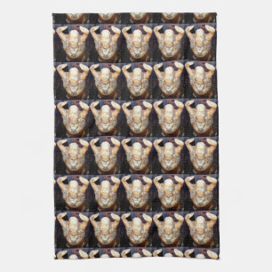 smiling buddha pattern towel