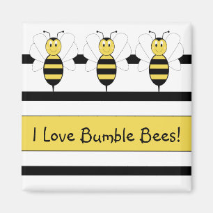 Smiling Bumble Bee Customizable Magnet
