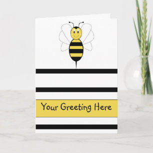 Smiling Bumble Bee Greeting Card