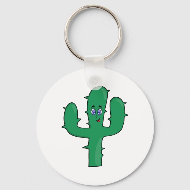 Smiling Cactus Keychain (Front)