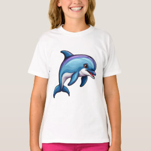 Smiling Cartoon Dolphin T-Shirt