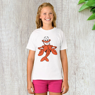 Smiling Cartoon Lobster Character T-Shirt