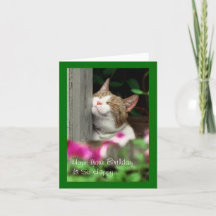 Smiling Cat Birthday Card