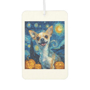 smiling chihuahua dog starry night by Van Gogh fin Air Freshener