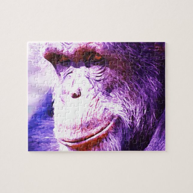 Smiling Chimpanzee Jigsaw Puzzle (Horizontal)