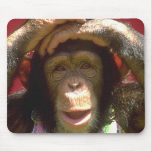 Smiling Chimpanzee Mouse Pad