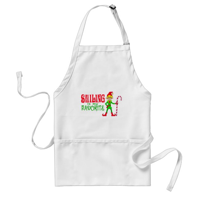 Smiling Christmas Elf Standard Apron (Front)