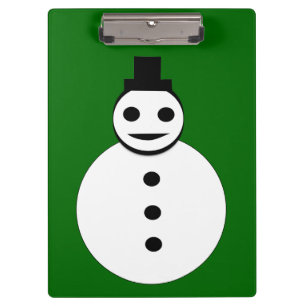 Smiling Christmas Snowman Clipboard