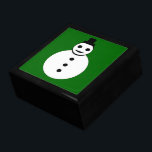 Smiling Christmas Snowman Gift Box<br><div class="desc">This awesome gift box features a smiling white Christmas snowman with black buttons and a top hat. He looks like one cool gent and would love to help you spread the joy of Christmas this year.</div>