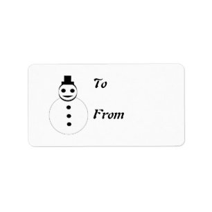 Smiling Christmas Snowman Gift Tags