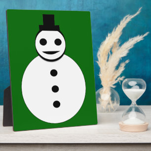 Smiling Christmas Snowman Plaque