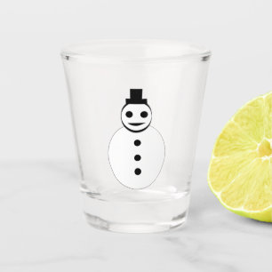 Smiling Christmas Snowman Shot Glass