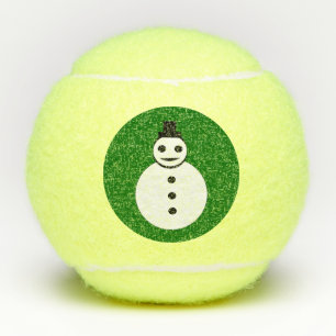 Smiling Christmas Snowman Tennis Balls