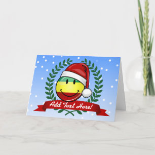 Smiling Christmas Style Rastafarian Flag Holiday Card