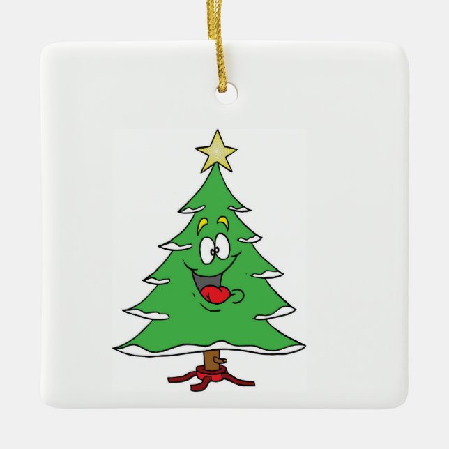**SMILING CHRISTMAS TREE** CHRISTMAS ORNAMENT (Front)