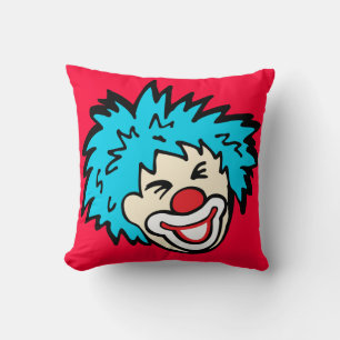 Smiling clown graphic pillow