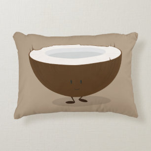Smiling Coconut Accent Pillow
