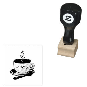 Smiling Coffee Cup Self Inking Stamp