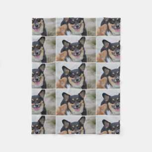 Smiling Corgi Fleece Blanket