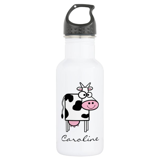 Smiling Cow Monogrammed 532 Ml Water Bottle (Front)
