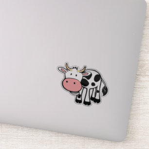 Smiling Cow with Daisies