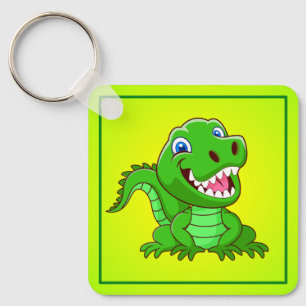 Smiling Crocodile Cartoon Keychain
