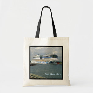 Smiling Cruise Ship Personalized Tote Bag