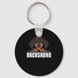 Smiling Dachshund Keychain