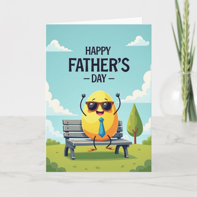 Smiling Dad Park Bench Card (Front)