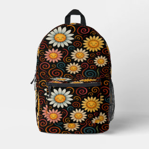 Smiling Daisies & Swirls Backpack