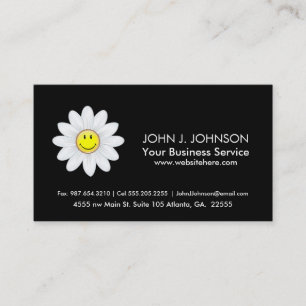 Smiling Daisy Flower Business Card