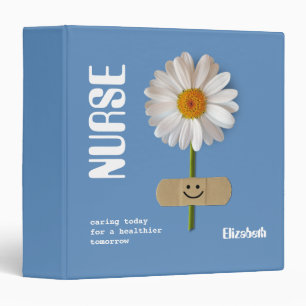 Smiling Daisy Nurse Appreciation Custom Gift  Binder