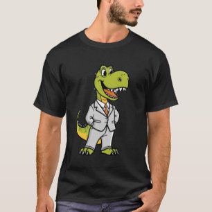 Smiling Dinosaur Wearing a Suit T-Shirt