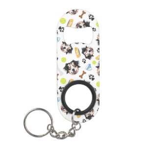 Smiling Dog Australian Shepherd Keychain Bottle Opener