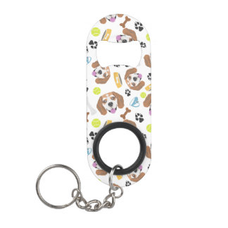 Smiling Dog Beagle Keychain Bottle Opener