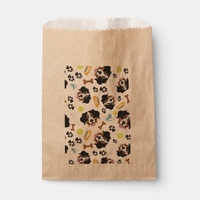 Smiling Dog Bernese Mountain Dog Favour Bag (Front)