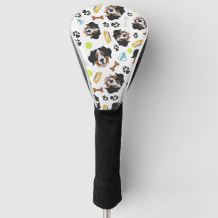 Smiling Dog Bernese Mountain Dog Golf Head Cover