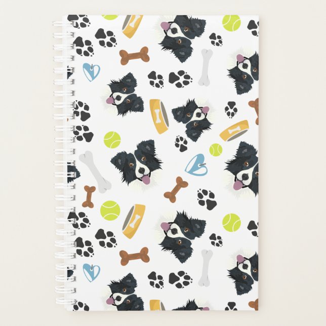 Smiling Dog Border Collie Planner (Front)