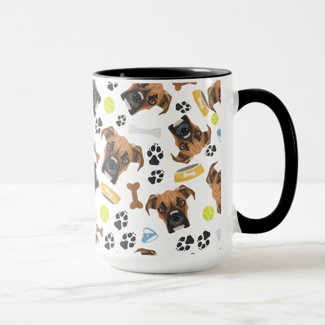 Smiling Dog Boxer Mug (Right)