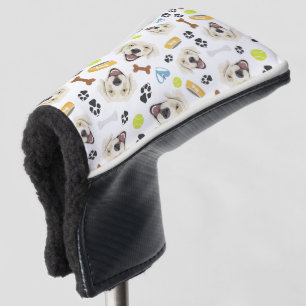 Smiling Dog Golden Retriever Golf Head Cover