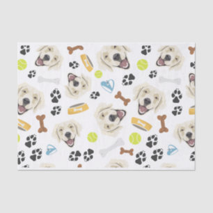 Smiling Dog Golden Retriever Tissue Paper