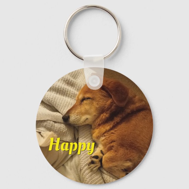 Smiling Dog Keychain (Front)